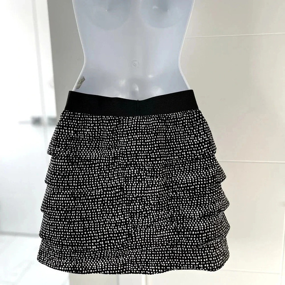 Central Park West/ Black and white polka dot/ Layered mini skirt/ Size US XS - Picture 4 of 8